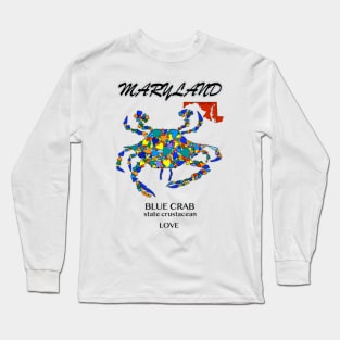 Maryland Blue Crab, Love in Blues Long Sleeve T-Shirt